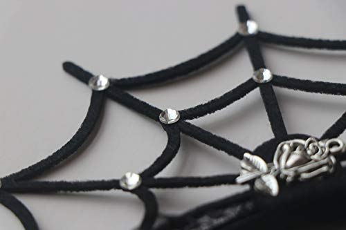 Halloween Spider Web Headband For Women,Sparkling Shiny Bright Acrylic Artificial Diamonds Headband Hair Bands For Halloween Decorations Party Supplies #TOP1