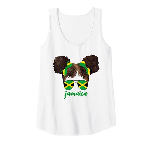 Mujer Jamaica Jamaica Jamaica Little Girls Kids Roots Jamaica Flag Afro Camiseta sin Mangas