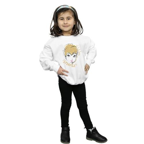 Sweat-Shirt Tinkerbell Disney Fille Idéal pour l'École et les Sorties Standard