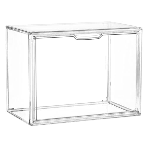 Boîte de rangement empilable acrylique transparente pour livres