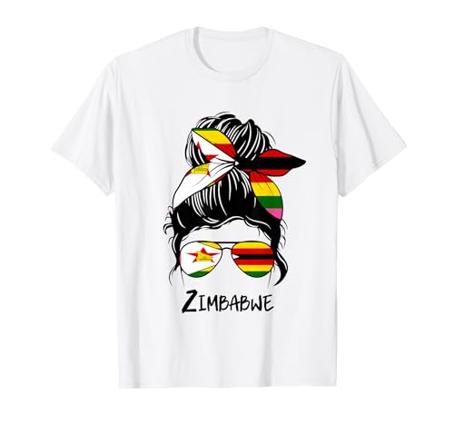Zimbabwe Girl Zimbabwean girl Zimbo woman flag T-Shirt