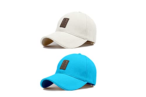 Image of solid plain unisex cotton caps free size adjustable casual look stylish cap