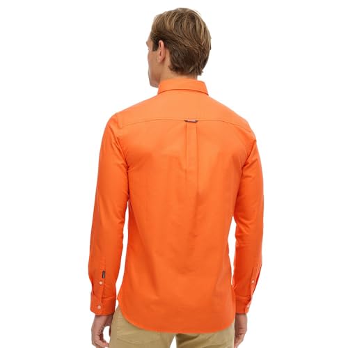 Superdry Para Hombre. M4011037A Camisa Classic Oxford Naranja (Xl), Casual, AlgodóN, Manga Larga - 2