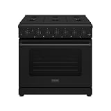 36 Inch Professional Liquid Propane Range in Black