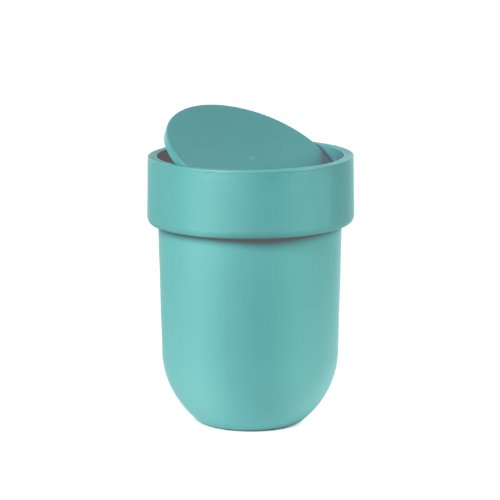 TOUCH WASTE CAN WITH LID Surf Blue