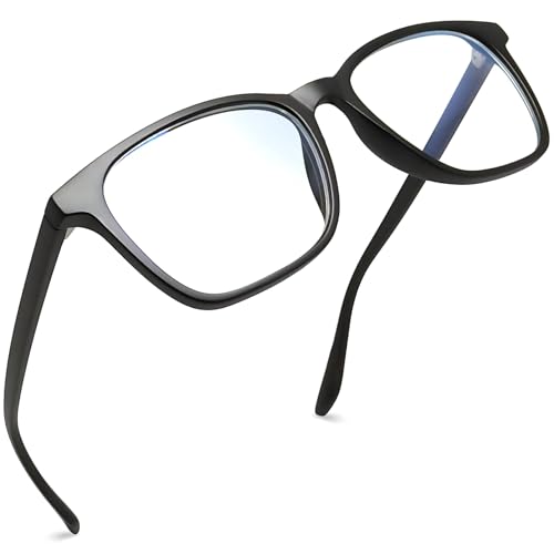 Joopin Gafas Luz Azul Hombre y Mujer para Ordenador Cuadradas Lentes Antireflejantes con Filtro de Luz Azul Marco Negro