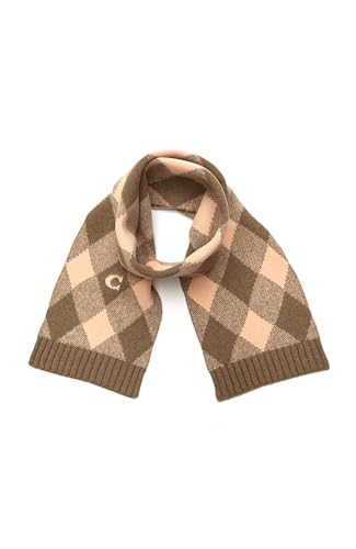 Écharpe Coach Argyle Knit, la douceur réconfortante d'un tricot haut de gamme aux tons pastel