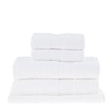 Jogo de Toalhas Buddemeyer Fio Penteado Canelado Branco Banho Algodão