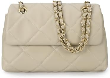 Gladdon Quilted Crossbody Purses for Women Small Ladies Shoulder Bags with Chain Trendy Clutch Purse Cute Designer Bag