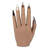 Nail Hand Practice Silicone Female Mannequin Life Size Hand as Sketch Nail Practice Hands Jewelry Ri