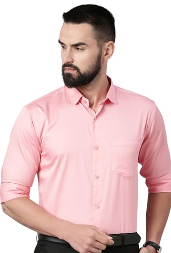 Image of Majestic Man Slim Fit Satin Cotton Formal Shirt for Men