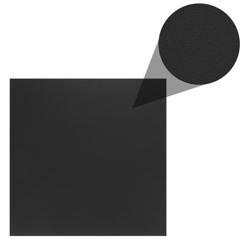 Image of ABS Plastic Sheet 12 x 12 Inch,Flexible Plastic Sheets 1 /12 Inch Thick Thermoplastic Sheet with Leather Texture Black for DIY Crafts Decors 3Pcs
