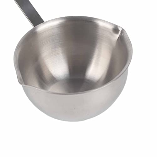 Stainless Steel Mini Butter Warmer Pot with Induction Bottom Cool Handle for Milk Saucepan Kitchen (150ML) - Image 2