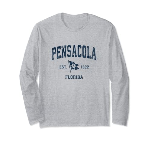 Pensacola FL Vintage Sports Navy - Bandera de ancla para barco Manga Larga