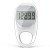 Simple Pedometer for Walking, Accurate Step Tracker with Carabiner, 3D Step Counter for Men Women Kids Seniors