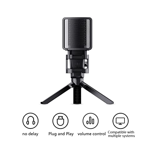 Microphone USB à réduction de bruit avec éclairage RGB dynamique pour PC - 4