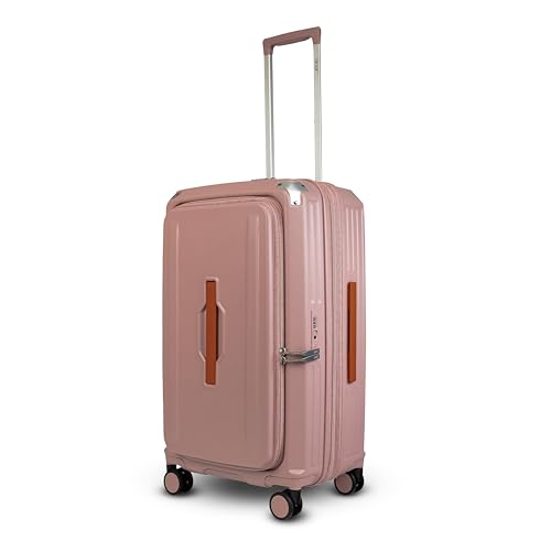 Image of Acer Brisbane Suitcase, 24 inch Check-in, with 360 Degree Spin 8 Wheels, Double TSA Lock, Dual Opening (Top and Mid), Expandable, Recycled Polyseter Material, Jacaranda Pink