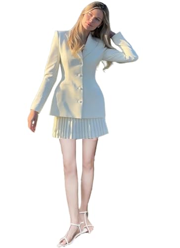 Veste de costume formelle pour femme : blazer élégant à boutonnage simple pour le quotidien