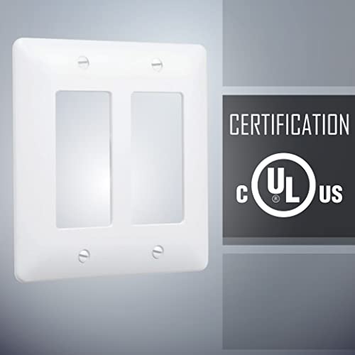 Taymac 5500W Paintable Masque Wall Plate Cover, White, 2-Gang #TOP3