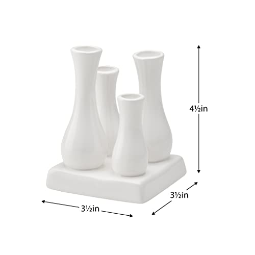 Torre & Tagus 902593A Multi Square Tube Urn Vase, White #TOP2