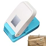 Papierstanzer 9x9x5cm Handgefertigter Quadratischer Locher, Motivstanzer Einzellocher Zum Basteln, Briefmarken-Stanzer Für Stempelherstellung, Etikettenherstellung, Bastelarbeiten