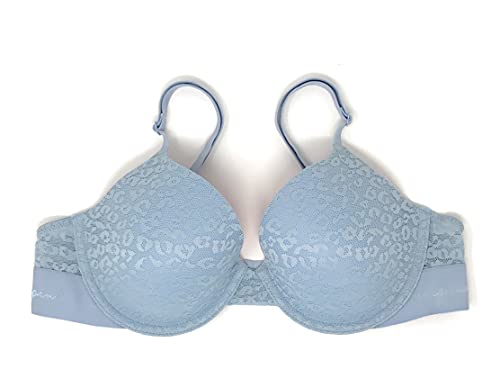 Victoria's Secret Pink Wear Everywhere T-Shirt Lightly Lined Bra 38C Light Teal Leo Lace