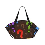 Hnnkloy Signo de interrogación Colorido,Esterilla de Camping portátil, Manta de Picnic Plegable Multifuncional Que también Sirve como Bolsa de Camping para Viajes.