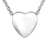 Floating Heart Pendant Cremation Urn Jewelry Necklace with Filler Kit Ashes Keepsake Memorial