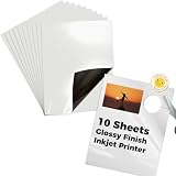 Mr-Label 10 Sheets Printable Magnetic Sheets for Inkjet Printers | 8.5'×11' Glossy | Vibrant Waterproof Print, Cricut-Compatible | Custom Fridge & Cruise Door Magnets, DIY Crafts, Classroom Labels
