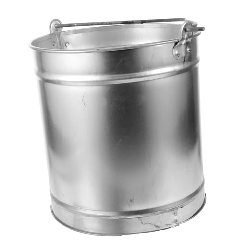 Milisten Cubo Metálico para Cenizas De Chimenea y Jardín, Pequeño, Resistente y Ligero, Uso para Cocina y Barbacoa, Recipiente Asa para Transportar Cenizas Caliente