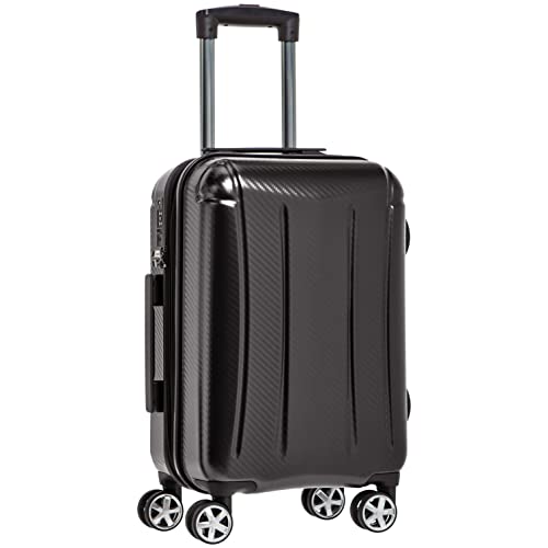 AmazonBasics Oxford CarryOn Expandable Spinner Luggage Suitcase with TSA Lock 20 Inch, Black