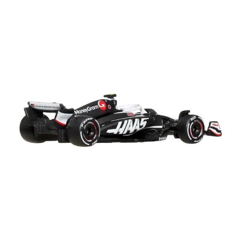 Image of Hot Wheels 1:64 Scale Premium Race Team MONEYGRAM HAAS F1 Die-Cast Formula 1 Collectible Toy Race Car with Real Riders Tires & Metal /Metal Body & Chassis (Styles May Vary)