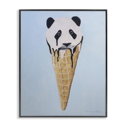 Panda Ice Cream Kitchen Whimsy, 24 x 30 Inch Framed Giclée Print