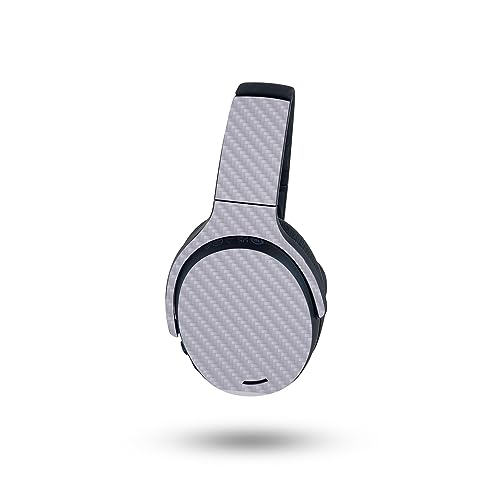 Image of MightySkins Carbon Fiber Skin Compatible with Skullcandy Crusher ANC 2 - Solid Gray | Protective, Durable Textured Carbon Fiber Finish | Easy to Apply