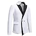 Mens Blazer Casual Two Buttons Dress Business Lightweight Formal Sport Outfits Coat Fashion Office Suit Jackets White