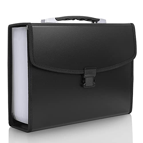 SKYDUE Upgrade Accordian File Organizer 25 Pockets with Ergonomic Portable Handle,A4 Letter Size Expandable File Folder Organizer for Business, Office, School Home