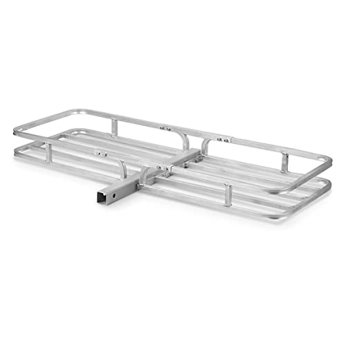 Guide Gear Hitch Cargo Carrier Mount Aluminum Hitch Rack Basket for Vehicle Car Trailer