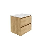 Baikal Mueble de Baño Rubi. Mueble MONTADO. 2 Cajones Suspendido con Lavabo....