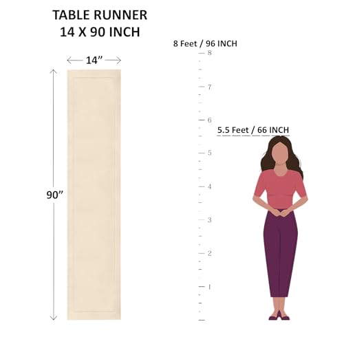 image for Solino Home Linen Violet Table Runner 90 Inches Long - 100% Pure Linen