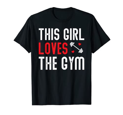 This Girl Loves The Gym t-shirt, Preto