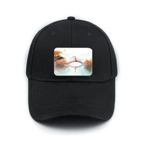 Casquette de baseball noire de style chinois chapeau d'automne réglable