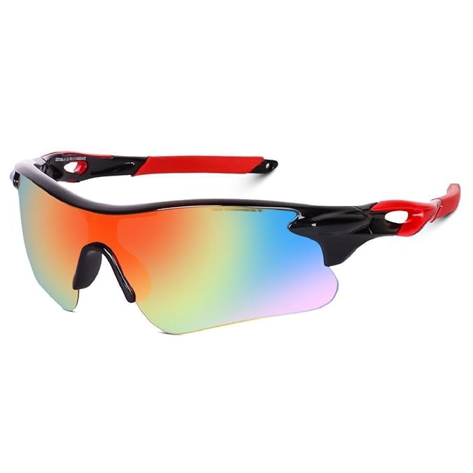Image of Black Jones Sports Sunglasses for men and women Cycling Mountain Travelling Cricket Trekking Baseball Fishing Cycling Running Golf Motorcycle Tac Glasses UV400