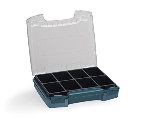 i-BOXX Mallette de rangement en plastique professionnelle Bleu avec 8 compartiments Idéal pour i-BOXX RACK & LS-BOXX | Boîtes de tri idéales pour les petites pièces