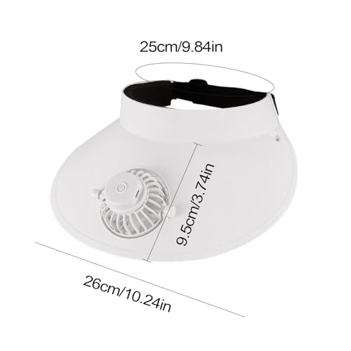 Ventilador solar de ala ancha ligera, protección UV integrada para playa y camping 5