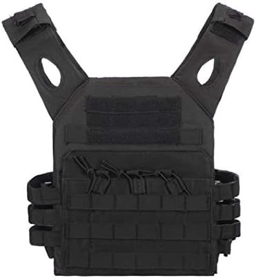 Jipemtra Tactical Airsoft Vest Outdoor Molle Breathable JPC Vest Game Protective Vest Adjustable Modular Chest Set Vest CS Field Vest Training Vest for Slim Person