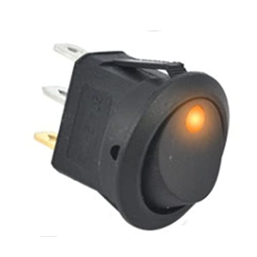 Commutateur 12V LED étanche avec voyant lumineux jaune pour voiture et bateau