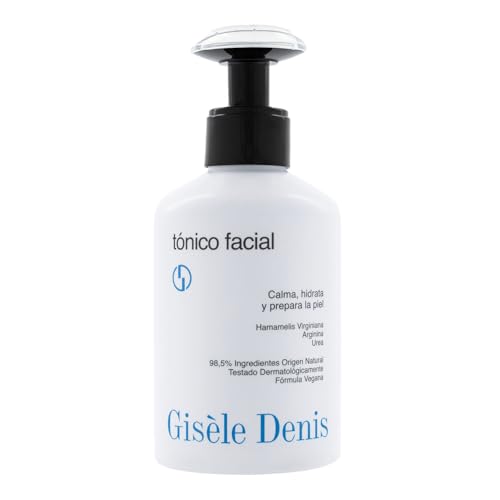GISÈLE DENIS - Tónico Facial 250 ml, Astringente, Limpia la Piel, Reequilibra el pH, Cuidado Facial, con Hamamelis Virginiana, Urea y Ácido Hialurónico, Calma, Tonifica e Hidrata, Uso Diario