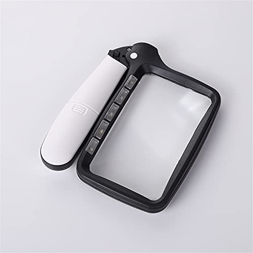 Lupa para leer textos pequeños con diseño rectangular plegable y LED 4