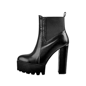 Bequeme elastische Plateaustiefel Booties