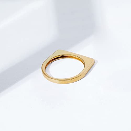 Amazon Essentials 14K Gold Plated Sterling Silver Bar Ring - Image 5